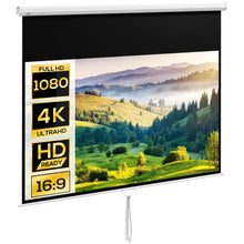 HOMCOM  001-017V01WT SCHERMO A MOLLA 221X124 16:9