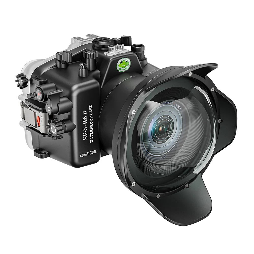 Seafrogs Canon Eos R6 MKII custodia policarbonato + dome per RF 24-105 F4 L