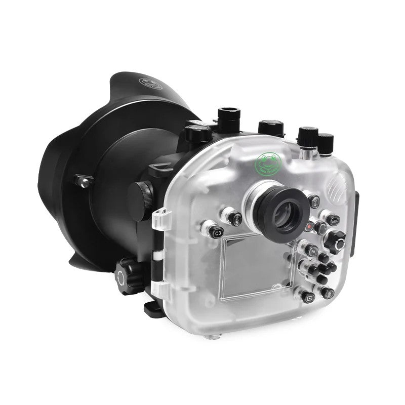 Seafrogs Sony A9 custodia policarbonato + dome per 16-35 F4