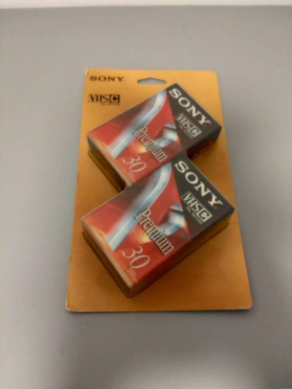 2 Sony Premium 30 min VHS C Pal Secam Video Cassette Blank Cassette New, Original Packaging