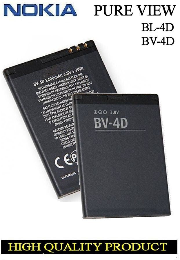 Battery Nokia E5 E7 E5-00 E7-00 N8 N97 Mini X693 Pure View Bl-4d Bv-4d