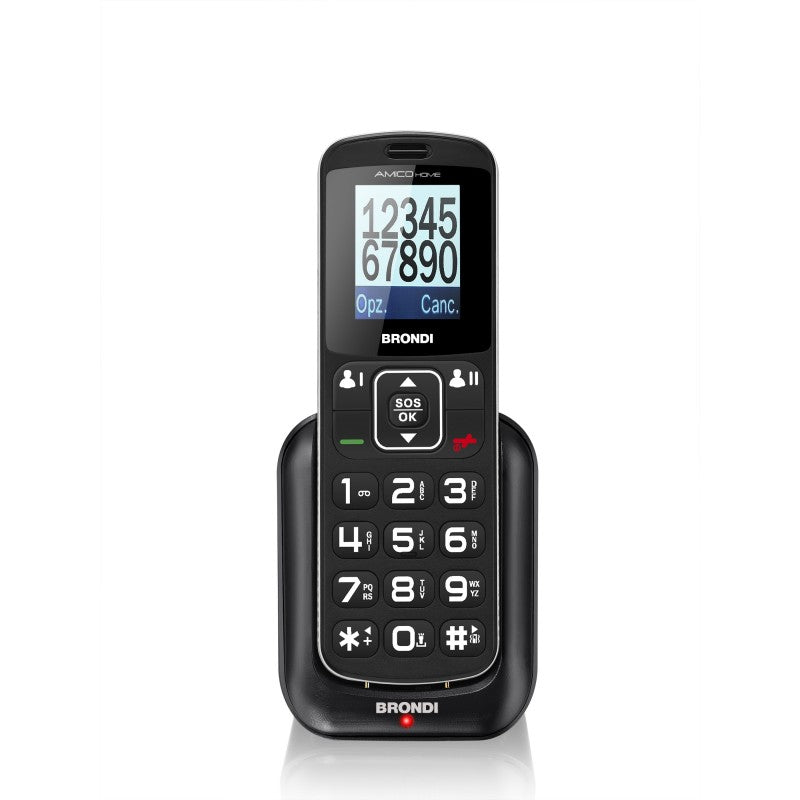 Brondi Amico Home 4.5 Cm (1.77") 90 G Black Entry-level Phone