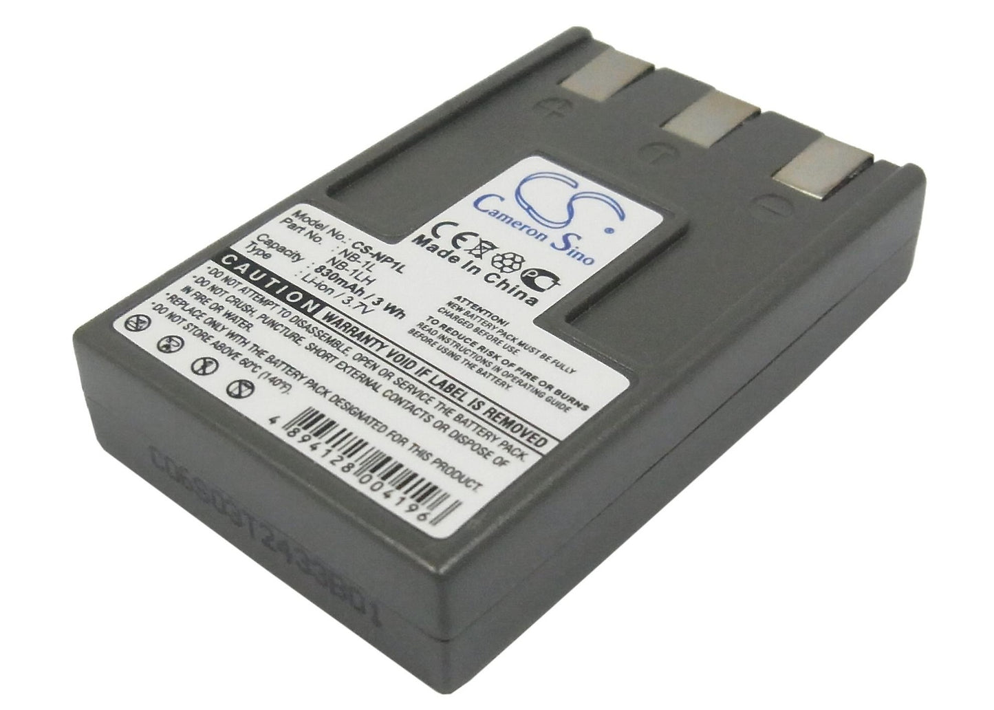 Centenex 830mAh Battery - CS-NP1L / Li-ion / Volts: 3.7