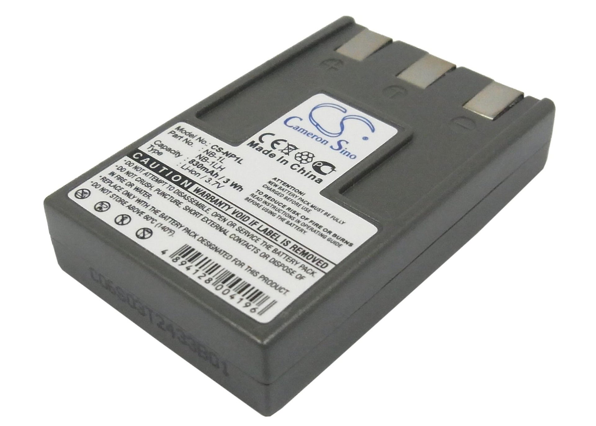 Centenex 830mAh Battery - CS-NP1L / Li-ion / Volts: 3.7
