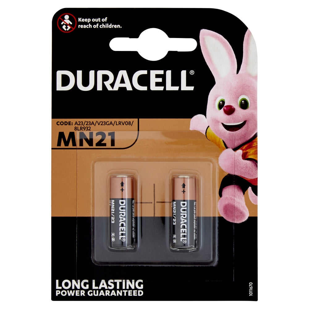 Duracell 2 X Alkaline MN21 A23 12V Battery 23A LRV08 K23A E23A Batteries