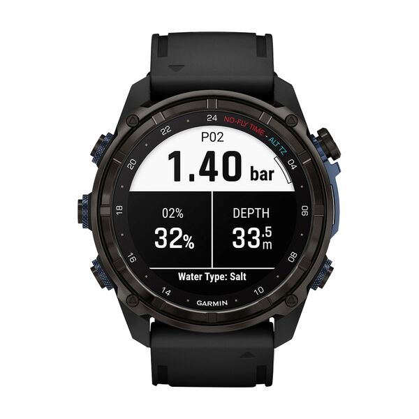 Garmin Descent Mk3i Smart Watch With Silicone Band 51mm Carbon Grey