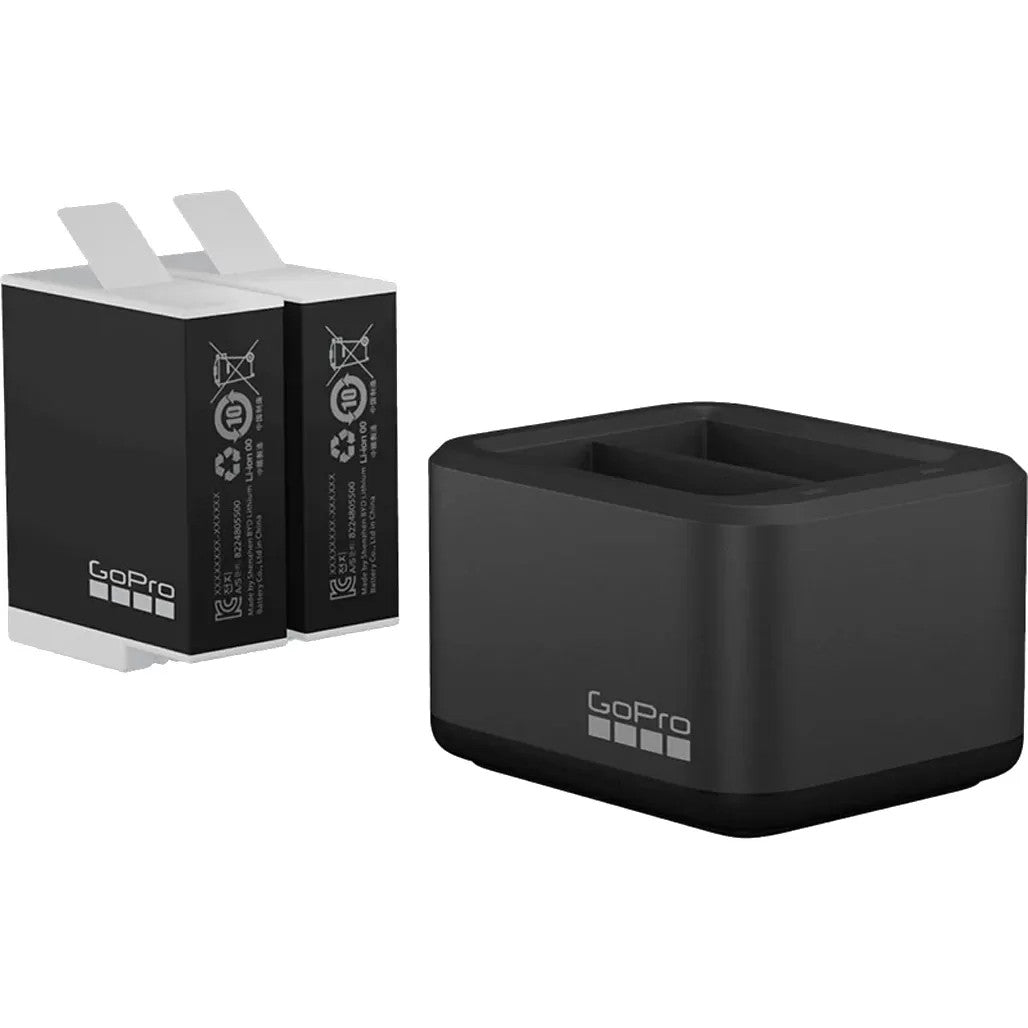 GoPro Dual Battery Charger + Enduro Batt For HERO12, HERO11, HERO10 & HERO9 Black