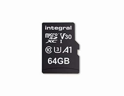 Integral MSDX64G100V30 64 GB microSDHC/XC V30 UHS-I U3 -muistikortti