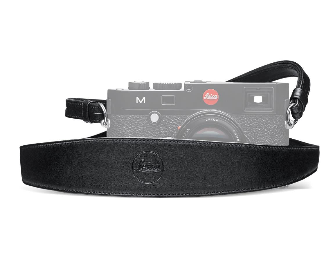 Leica Wide Camera Carrying Strap Black Saddle Leather