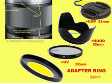 LENS HOOD+UV+CAP+RING 52mm fit Olympus M.Zuiko Digital ED 60mm f/2.8 Macro