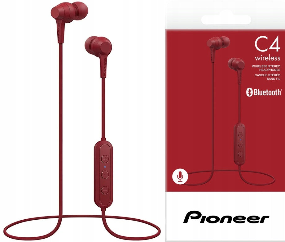 Pioneer SE-C4BT-R Słuchawki Bluetooth Microfon