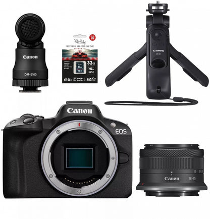 Canon EOS R50 Mirrorless Camera Content Creator Kit, Black