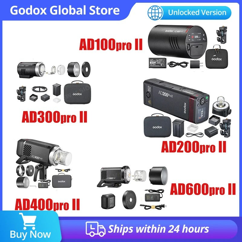 Godox AD100PROII 100W Pocket Flash with Wireless TTL High Speed Sync