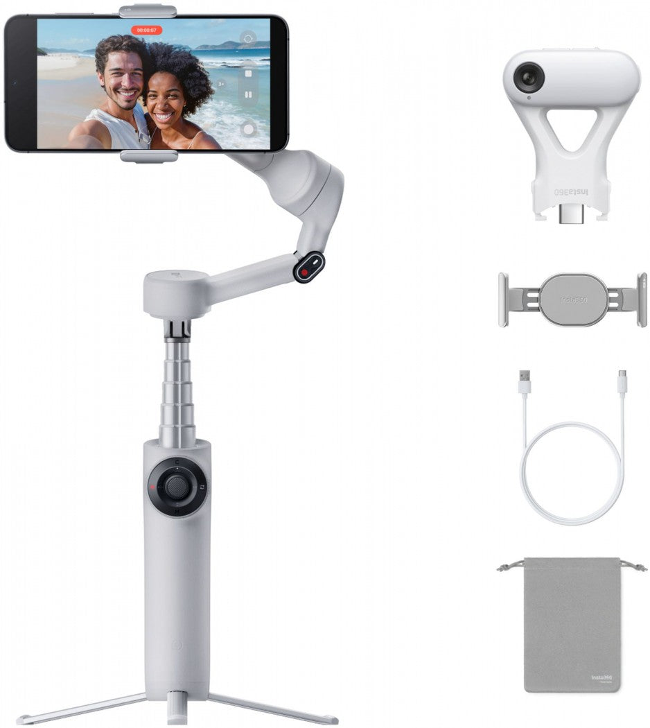 Insta360 Flow 2 AI Tracker Bundle - Stone Grey