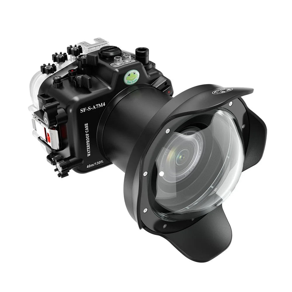 Seafrogs Sony A7 IV custodia policarbonato + dome per 16-35 F4