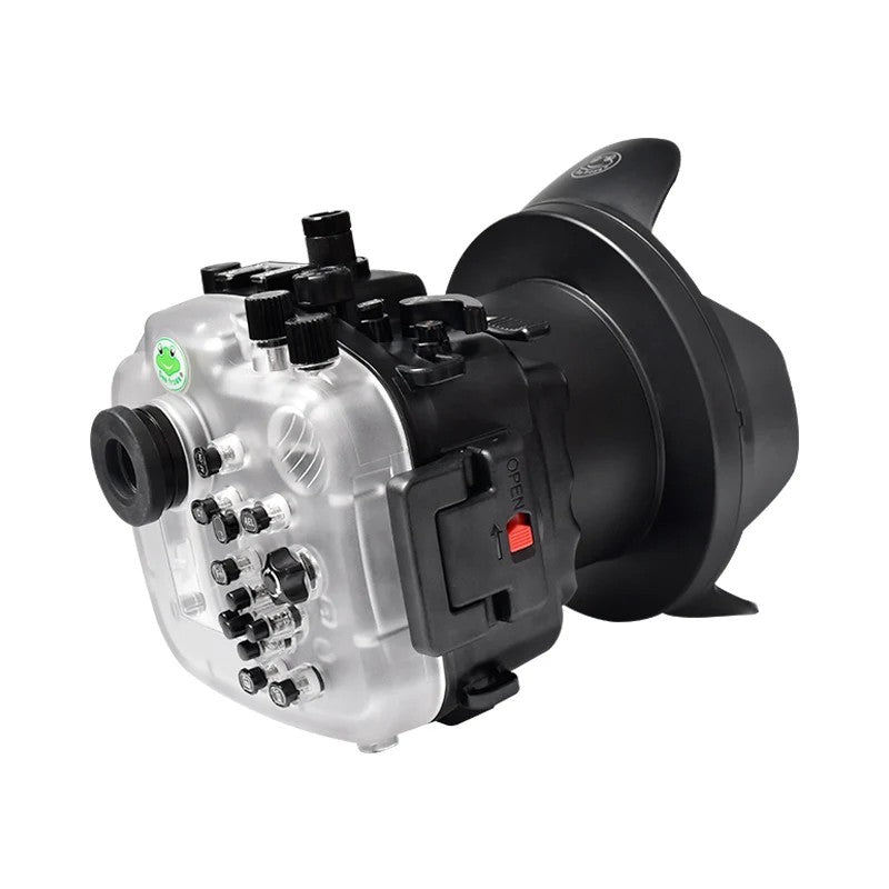 Seafrogs Sony A1 custodia policarbonato + dome per 16-35 F4