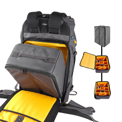 Vanguard VEO Active 53 Trekking Backpack for Pro DSLR with Grip Grey